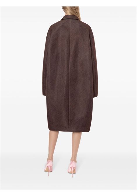 Brown maxi mélange-effect long coat Philosophy Di Lorenzo Serafini - women PHILOSOPHY DI LORENZO SERAFINI | 061371372108